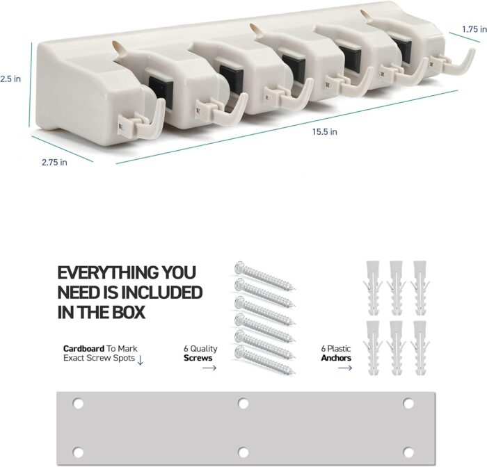 Broom Holder Wall Mount